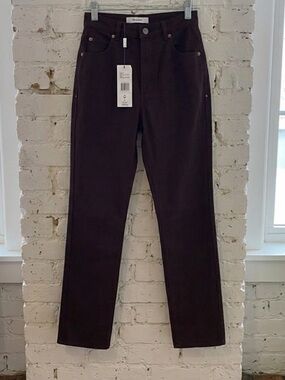 Thakoon High Rise Chocolate Brown Corduroy Pants Size 2  New with Tags